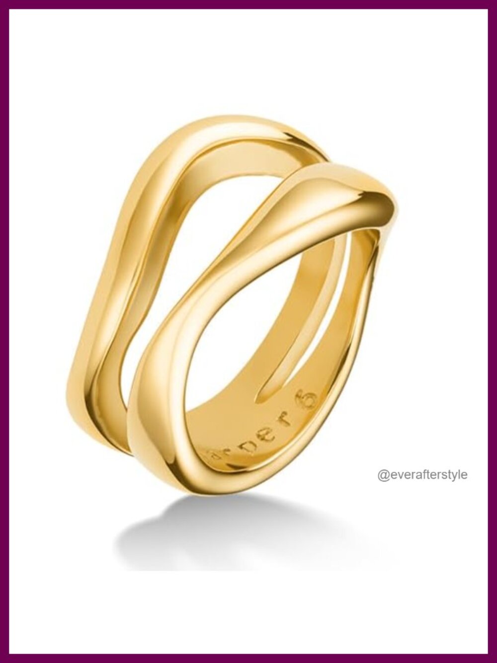 Gold Plated Stacking Ring Waterproof Sweatproof Non Tarnish